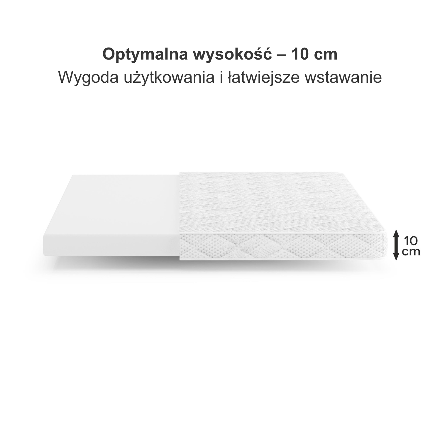 Materac piankowy antyalergiczny 80x200 H2 MEDIRO ERGO+