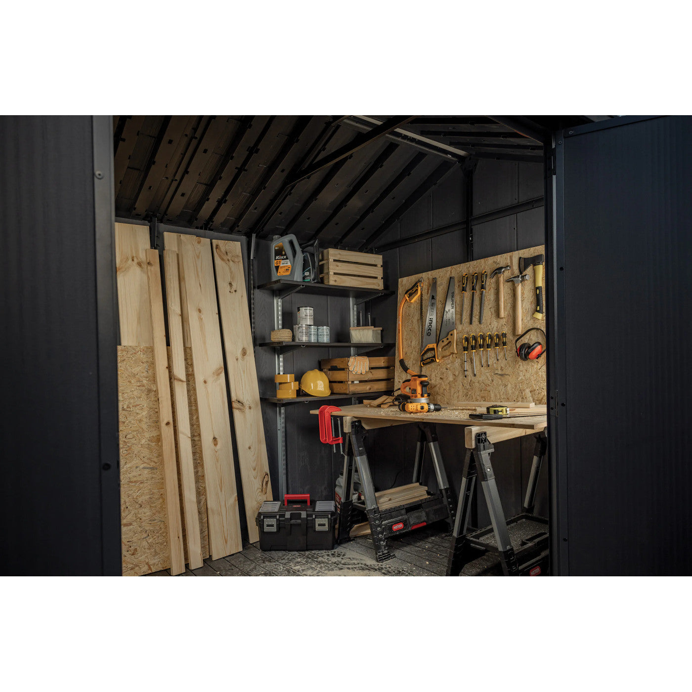 Domek ogrodowy RODOS 7,5x11 Walnut