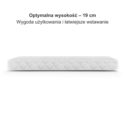 Materac Medyczny Sprężynowy 7-Strefowy 80x200 H2 MEDIRO FORM