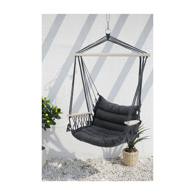 Fotel wiszący ogrodowy WIND 90 × 65 cm antracytowy