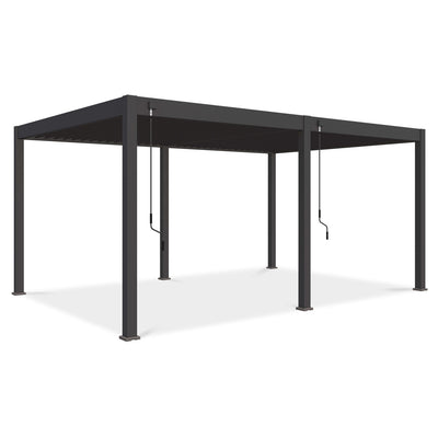 Aluminiowa pergola tarasowa NEBULA 2 3,6 × 5,3 m antracytowa