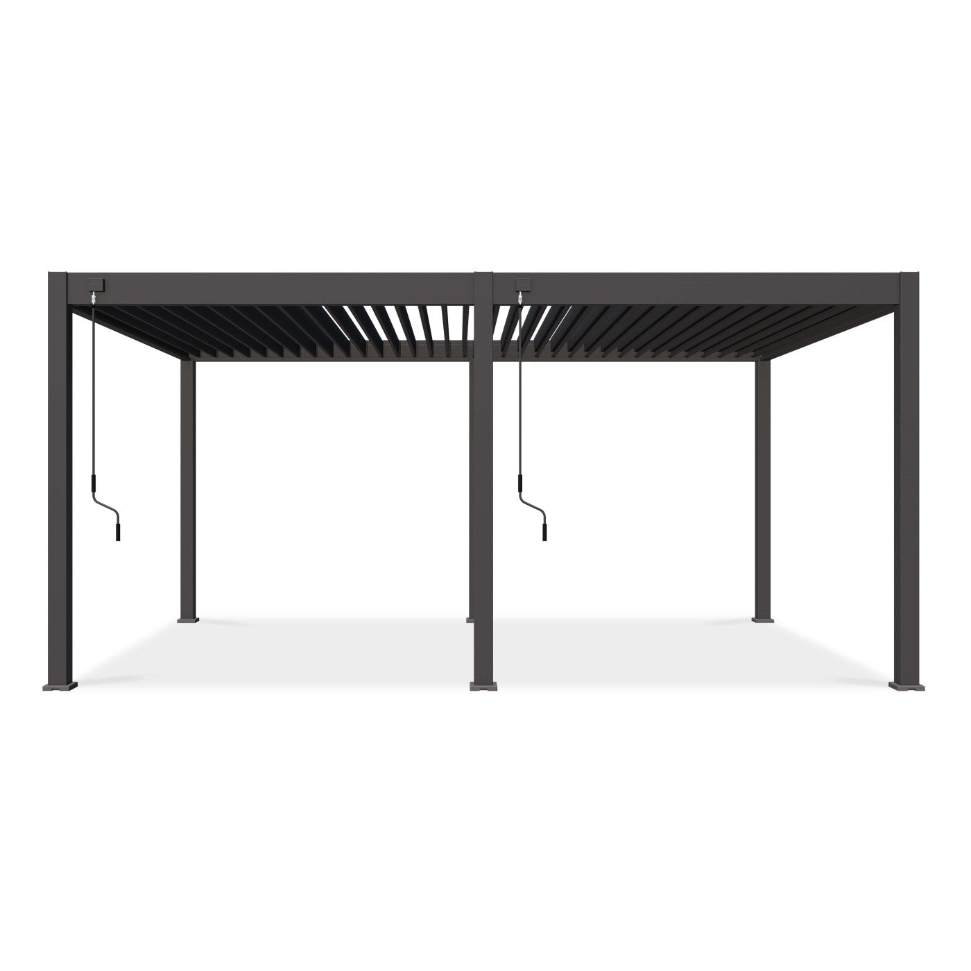 Aluminiowa pergola tarasowa NEBULA 2 3,6 × 5,3 m antracytowa