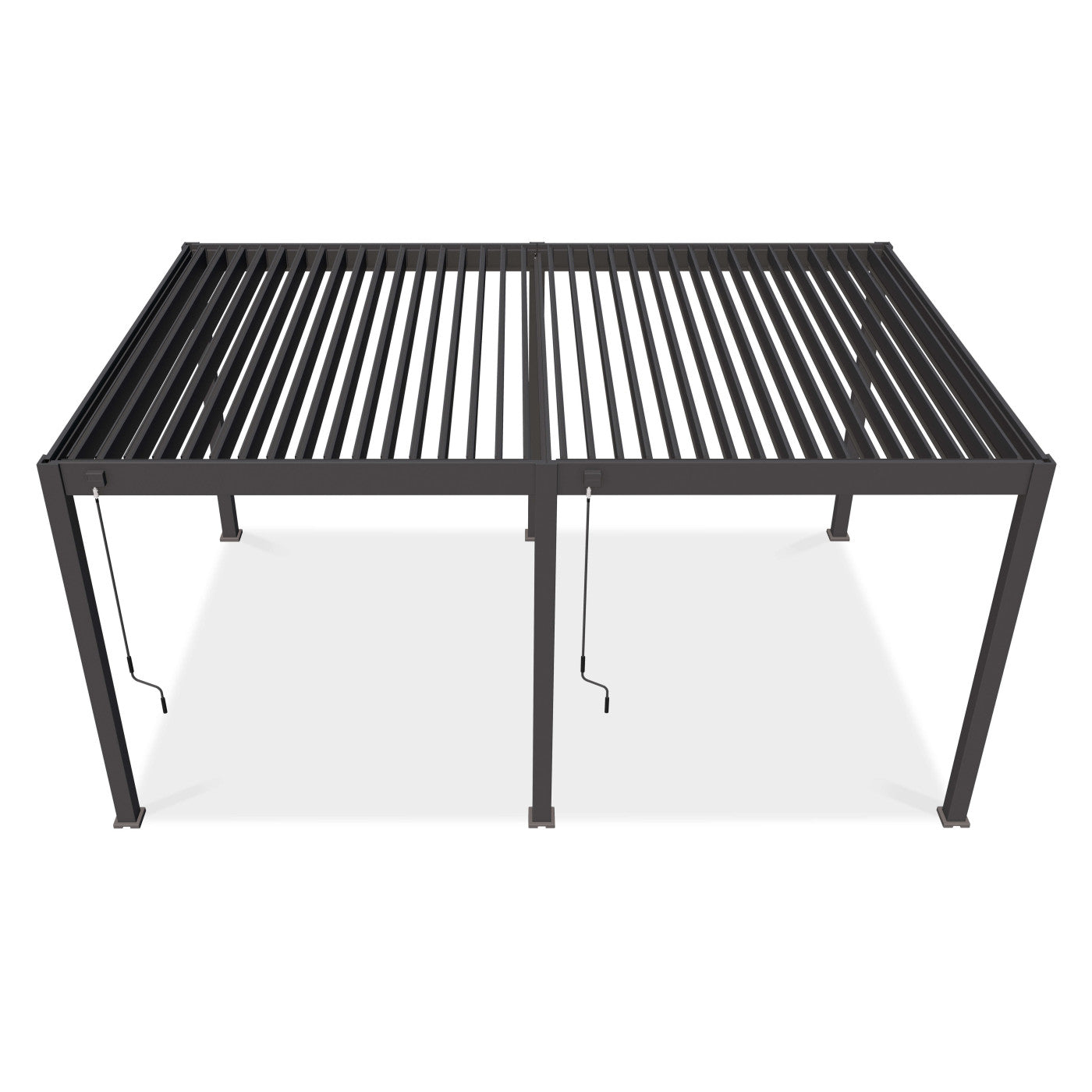 Aluminiowa pergola tarasowa NEBULA 2 3,6 × 5,3 m antracytowa