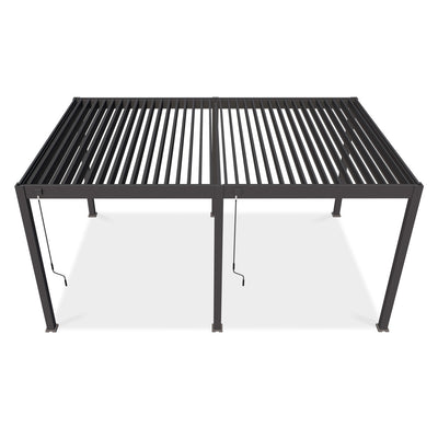 Aluminiowa pergola tarasowa NEBULA 2 3,6 × 5,3 m antracytowa