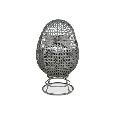 Obrotowy fotel ogrodowy EGG 82 × 80 × 147 cm szary