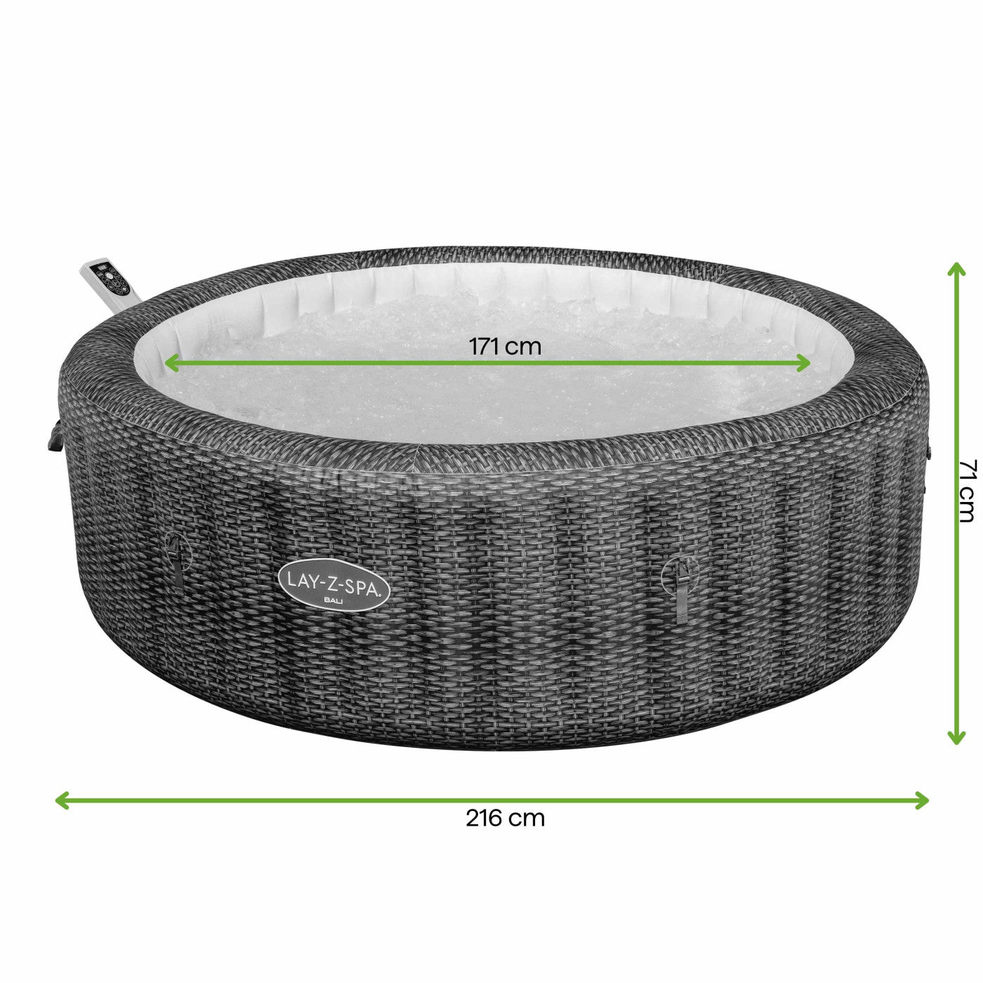 Jacuzzi ogrodowe YUTA AirJet 216 × 71 cm dla 7 osób