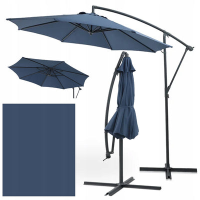 Parasol ogrodowy boczny KOS 300 × 240 cm granatowy