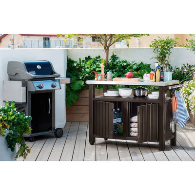 Mobilna kuchnia ogrodowa CHEF ONE 207 l brązowa